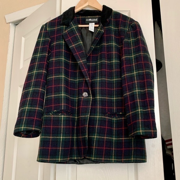 Dark academia wool blend blazer - Picture 1 of 8